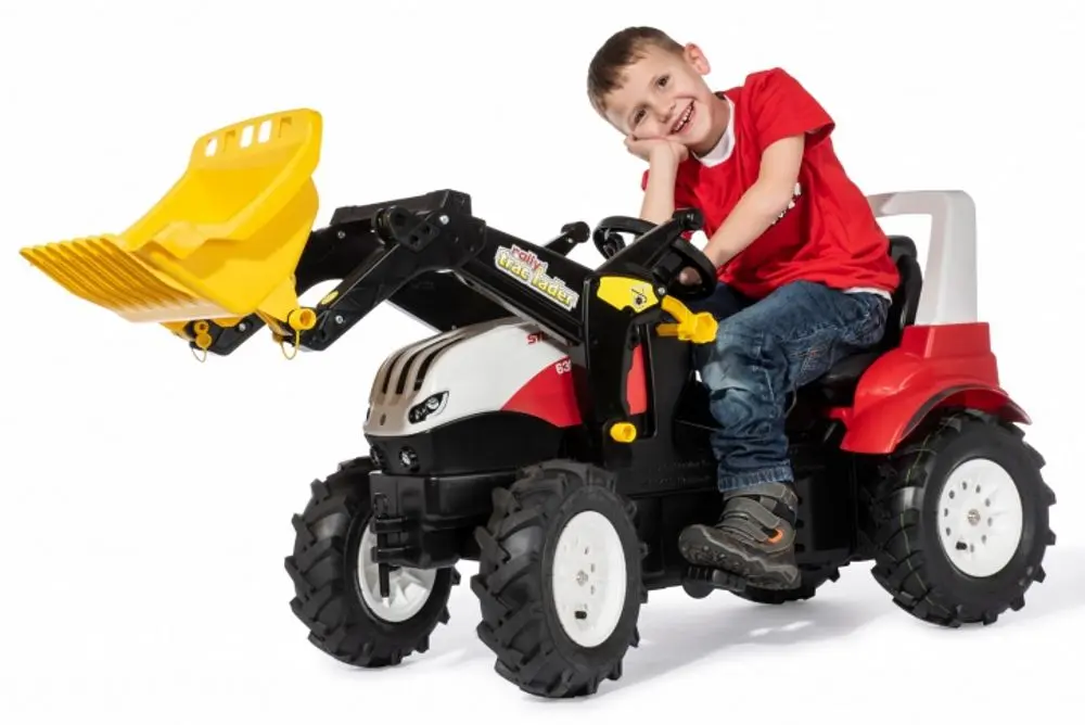 Педальный трактор с ковшом RollyToys 710065 (Red/White) - 8