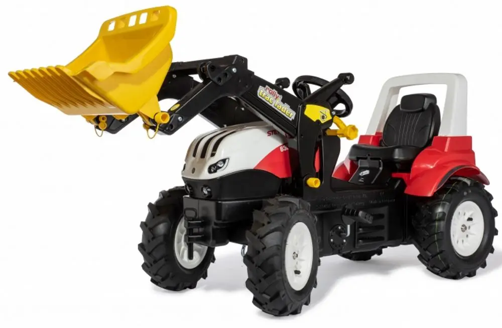 Педальный трактор с ковшом RollyToys 710065 (Red/White)