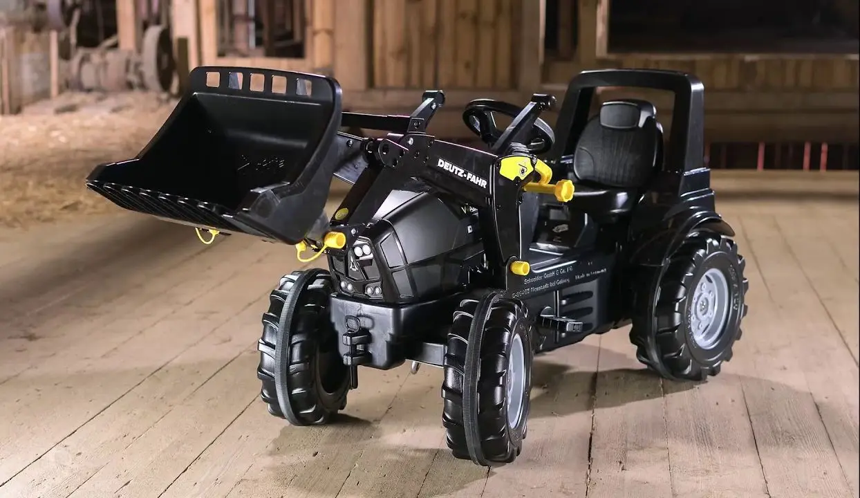 Tractor cu pedale si găleată RollyToys 710348 (Black)