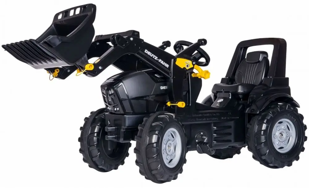 Tractor cu pedale si găleată RollyToys 710348 (Black)