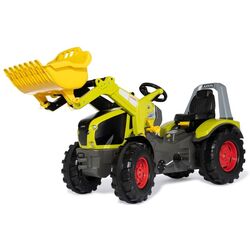 Tractor cu pedale si galeata RollyToys Claas X-Trac (Yellow/Grey)
