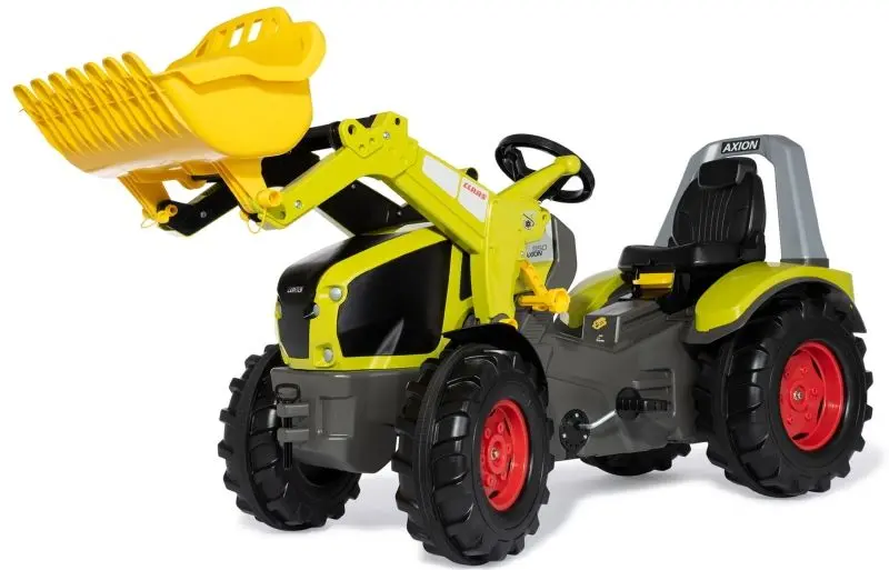 Tractor cu pedale si galeata RollyToys Claas X-Trac (Yellow/Grey)