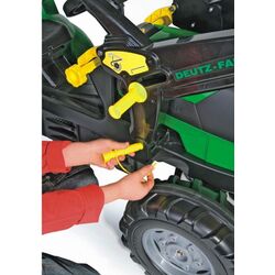 Tractor cu pedale si galeata RollyToys Farmtrac Premium Deutz-Fahr (Black/Green) Thumb