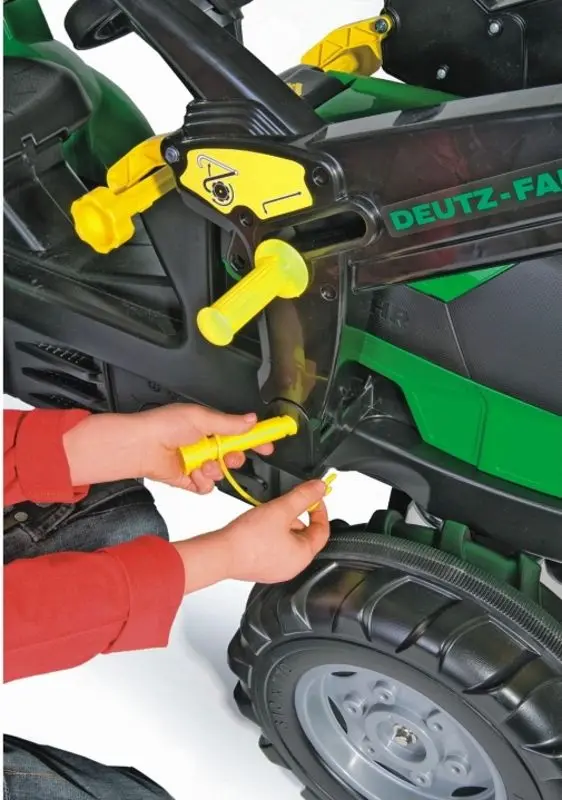 Tractor cu pedale si galeata RollyToys Farmtrac Premium Deutz-Fahr (Black/Green) - 4