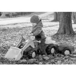 Tractor cu pedale remorca si cupa RollyToys 023837 (Yellow/Black) Thumb