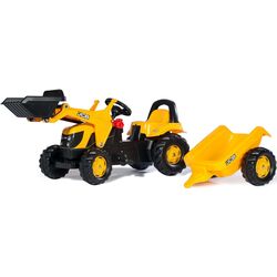 Tractor cu pedale remorca si cupa RollyToys 023837 (Yellow/Black)