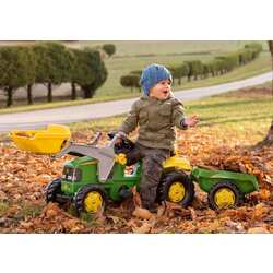 Tractor cu pedale si remorca Rolly Toys Kid-X (Green/Yellow) Thumb