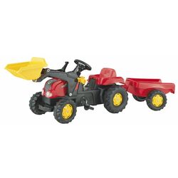 Tractor pedale cu remorca RollyToys 023127 (Red/Black) Thumb