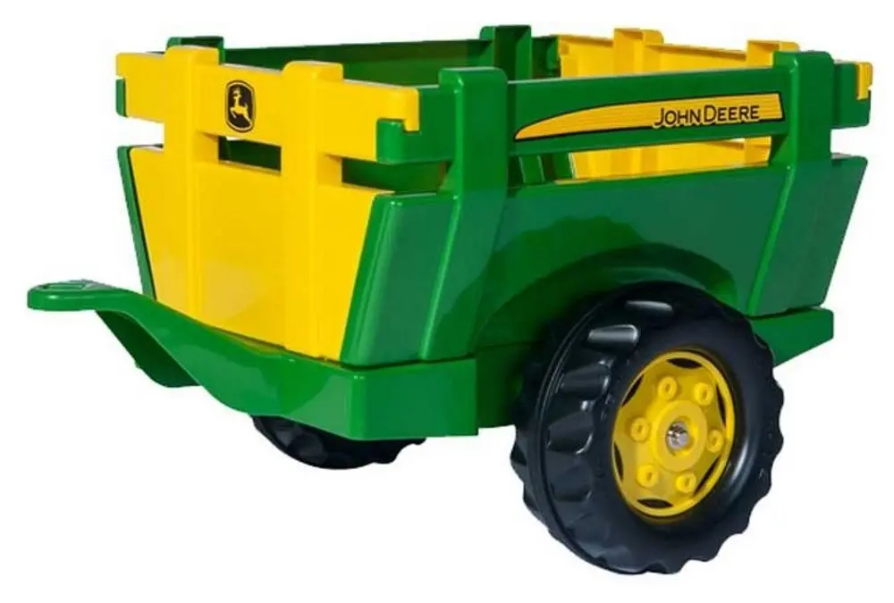 Tractor pedale cu remorca RollyToys 811496 (Gree/Yellow)