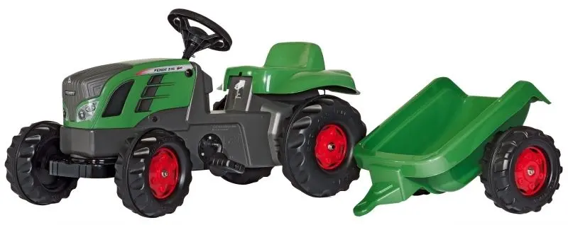 Tractor pedale cu remorca RollyToys Fendt 516 Vario (Green)