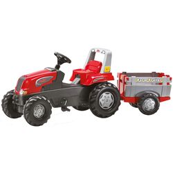 Tractor cu pedale si remorca RollyToys rollyJunior RT 800261 (Red/Grey)
