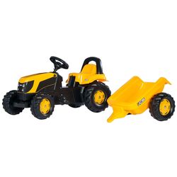 Tractor cu pedale si remorca RollyToys rollyKid JCB (Yellow)