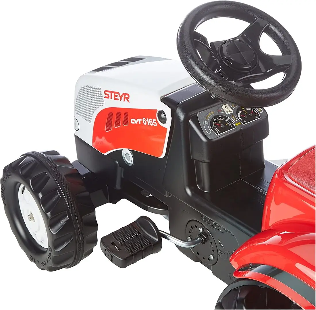 Tractor cu pedale si remorca RollyToys rollyKid Steyr 6165 CVT 012510 (Red)