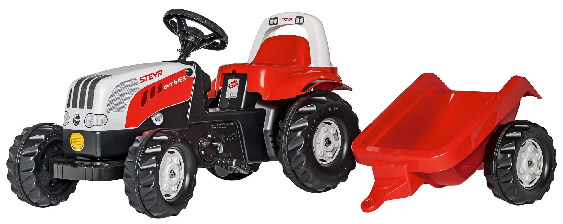 Tractor cu pedale si remorca RollyToys rollyKid Steyr 6165 CVT 012510 (Red)
