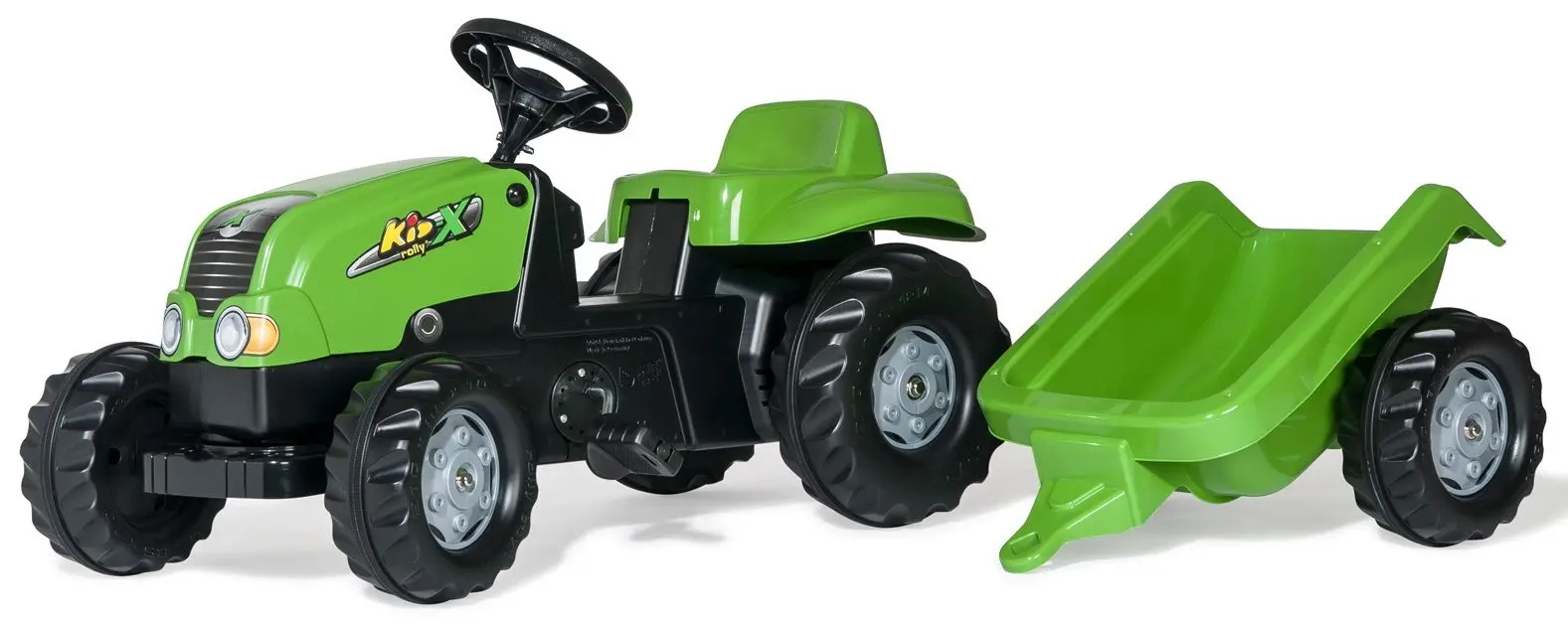 Tractor cu pedale si remorca RollyToys rollyKid-X (Green)