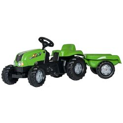 Tractor cu pedale si remorca RollyToys rollyKid-X (Green)