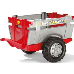 Remorca pentru tractor cu pedale Rolly Toys Farm Trailer (Red/Grey)