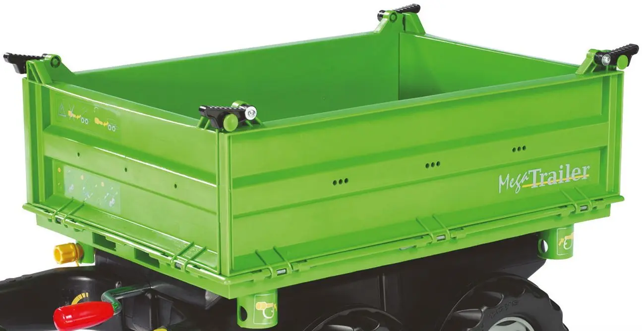 Remorca pentru tractor cu pedale Rolly Toys Mega Trailer (Green) - 2