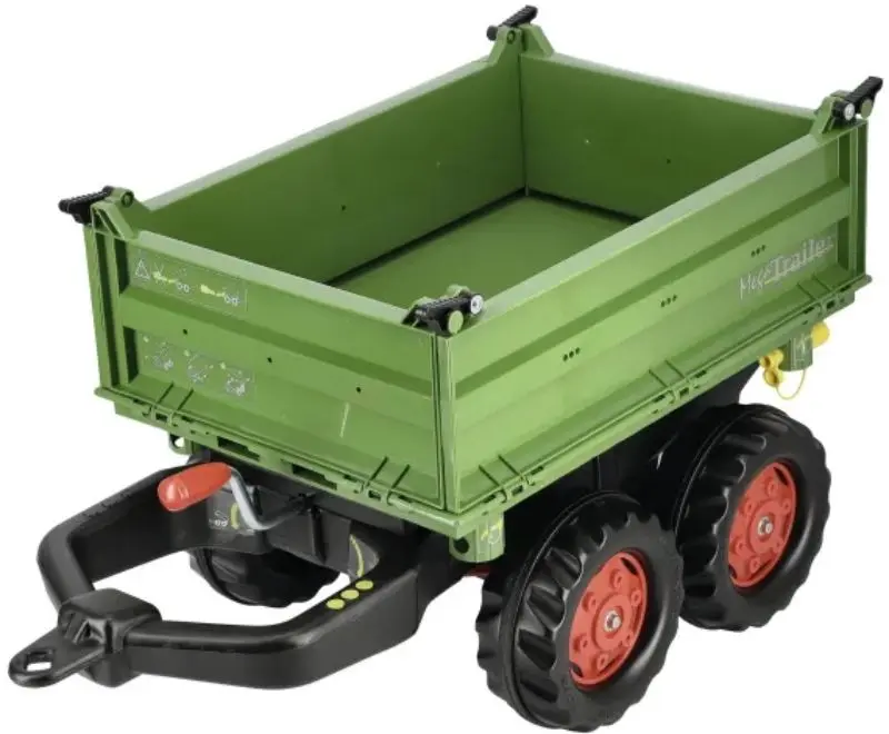 Remorca pentru tractor cu pedale Rolly Toys Mega Trailer (Green/Red) - 2