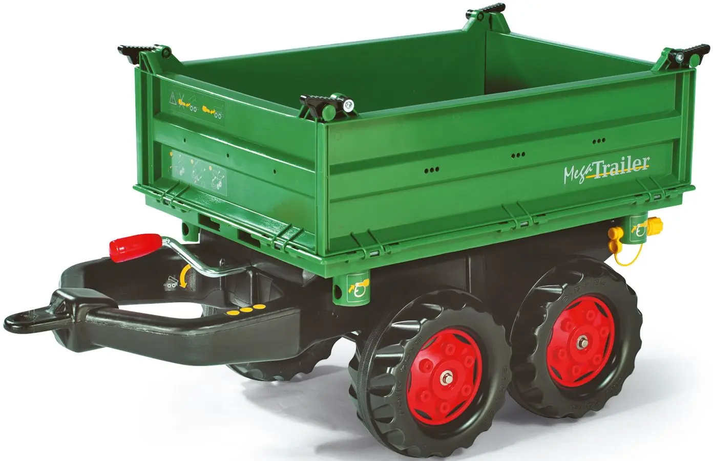 Remorca pentru tractor cu pedale Rolly Toys Mega Trailer (Green/Red)
