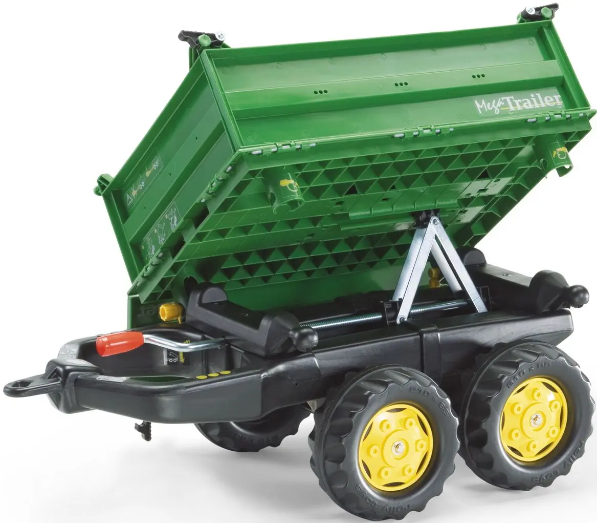 Remorca pentru tractor cu pedale Rolly Toys Mega Trailer (Green/Yellow) - 3