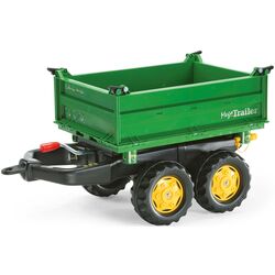 Remorca pentru tractor cu pedale Rolly Toys Mega Trailer (Green/Yellow)