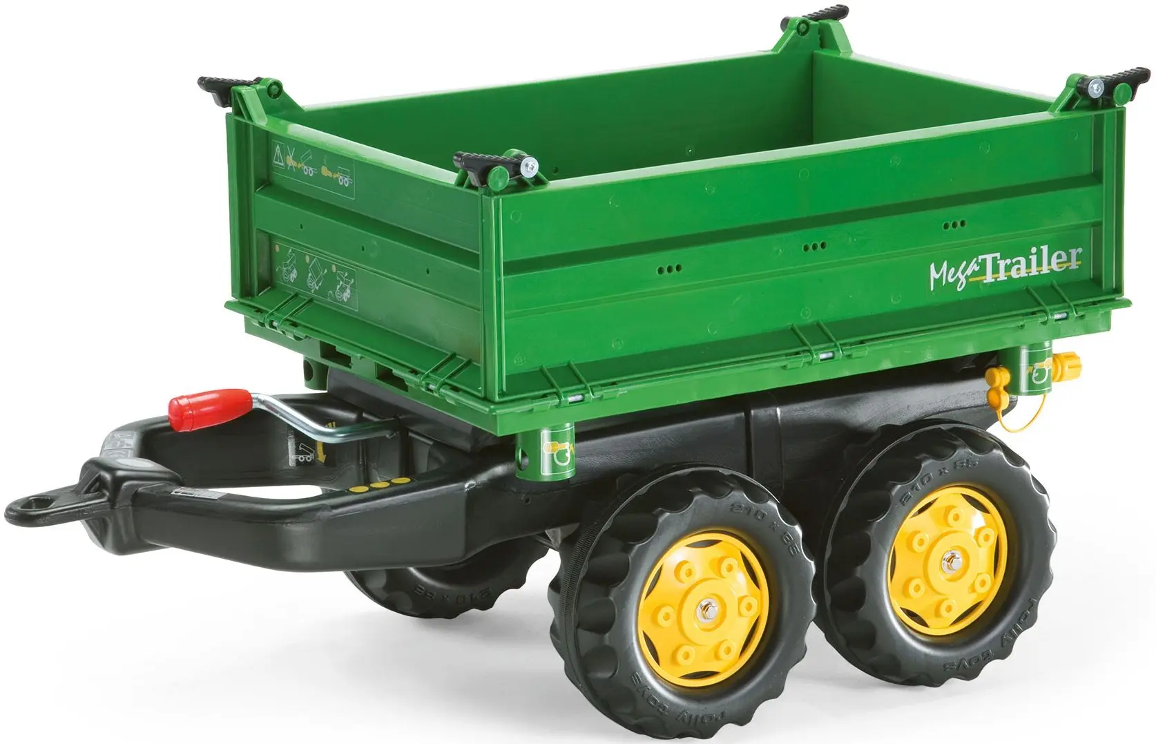 Remorca pentru tractor cu pedale Rolly Toys Mega Trailer (Green/Yellow)