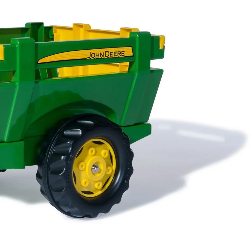Remorca pentru tractor cu pedale RollyToys John Deere 122103 (Green/Yellow)