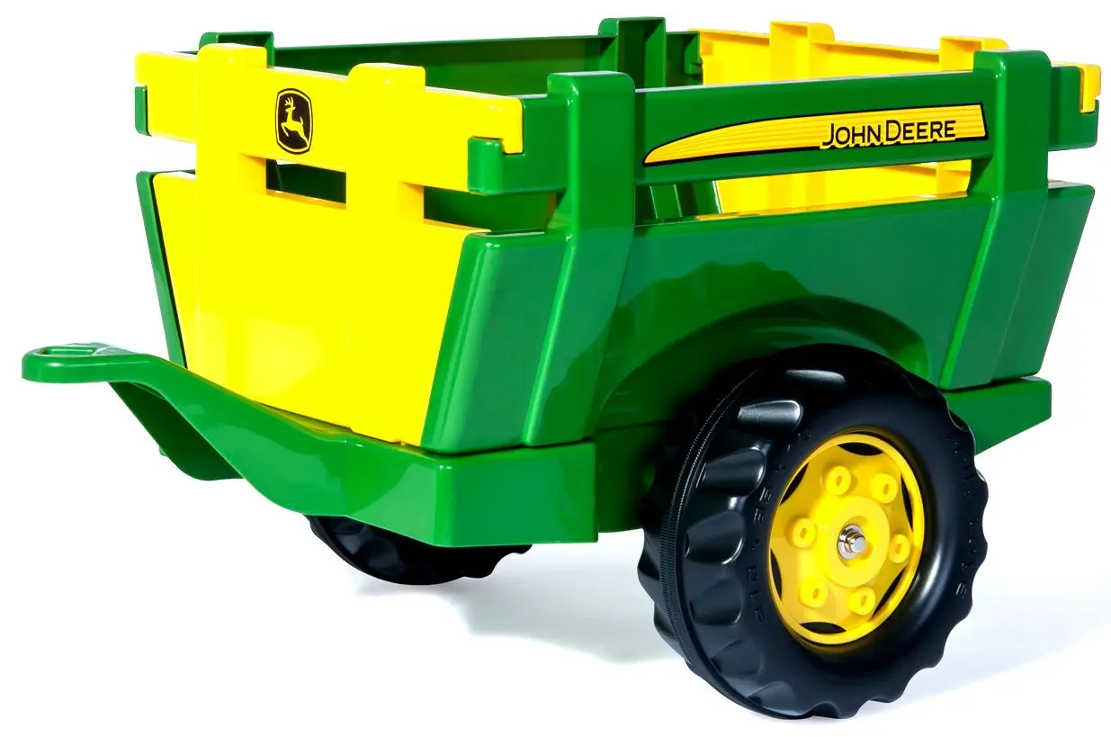 Remorca pentru tractor cu pedale RollyToys John Deere 122103 (Green/Yellow)