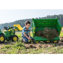 Remorca pentru tractor cu pedale RollyToys John Deere 125043 (Green) Thumb
