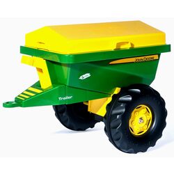 Remorca pentru tractor cu pedale RollyToys John Deere 125111 (Green/Yellow)