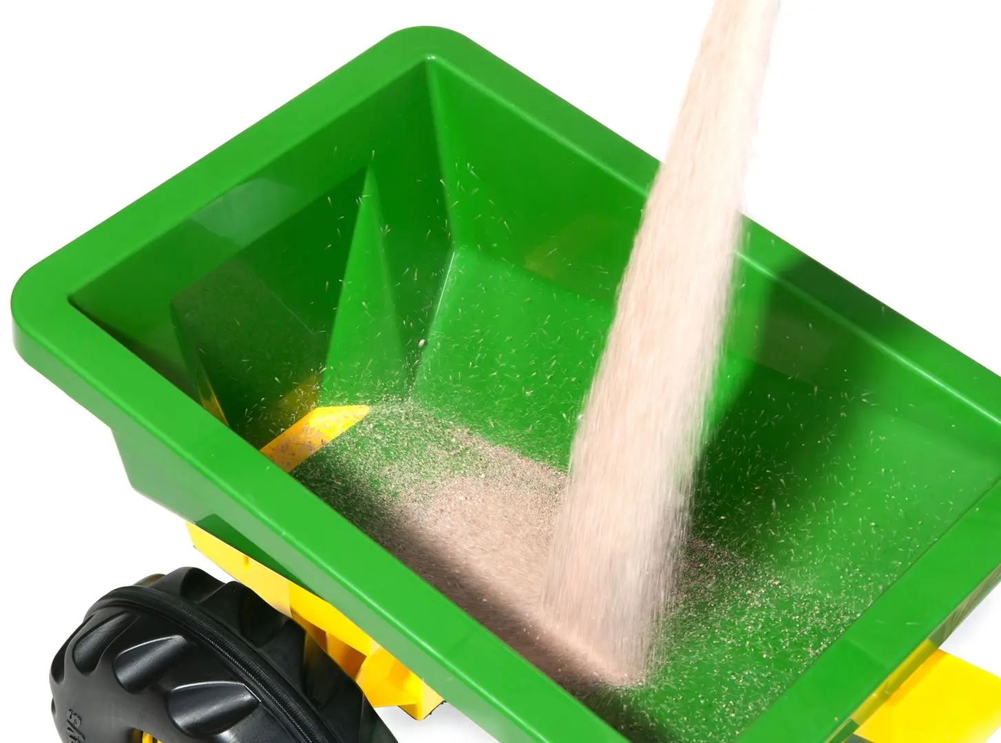 Remorca pentru tractor cu pedale RollyToys John Deere 125111 (Green/Yellow)