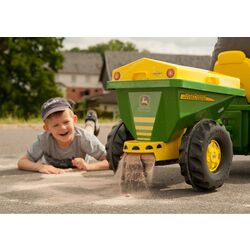 Remorca pentru tractor cu pedale RollyToys John Deere 125111 (Green/Yellow) Thumb