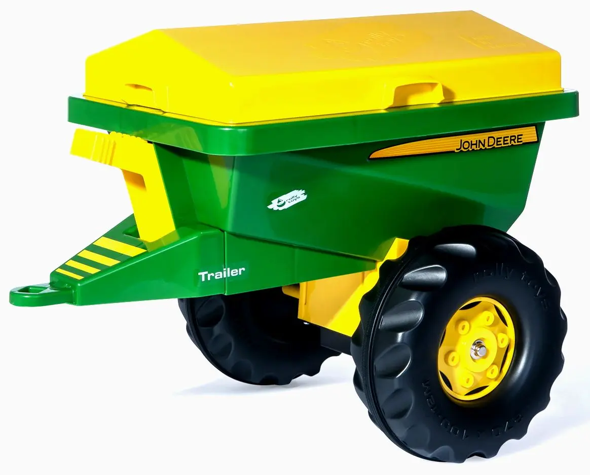 Remorca pentru tractor cu pedale RollyToys John Deere 125111 (Green/Yellow)