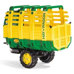 Прицеп для педального трактора RollyToys rollyHay Wagon 122981 (Yellow/Green) Thumb