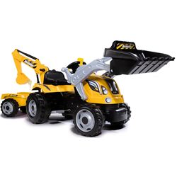 Excavator pedale cu remorca Smoby Builder Max (Yellow)
