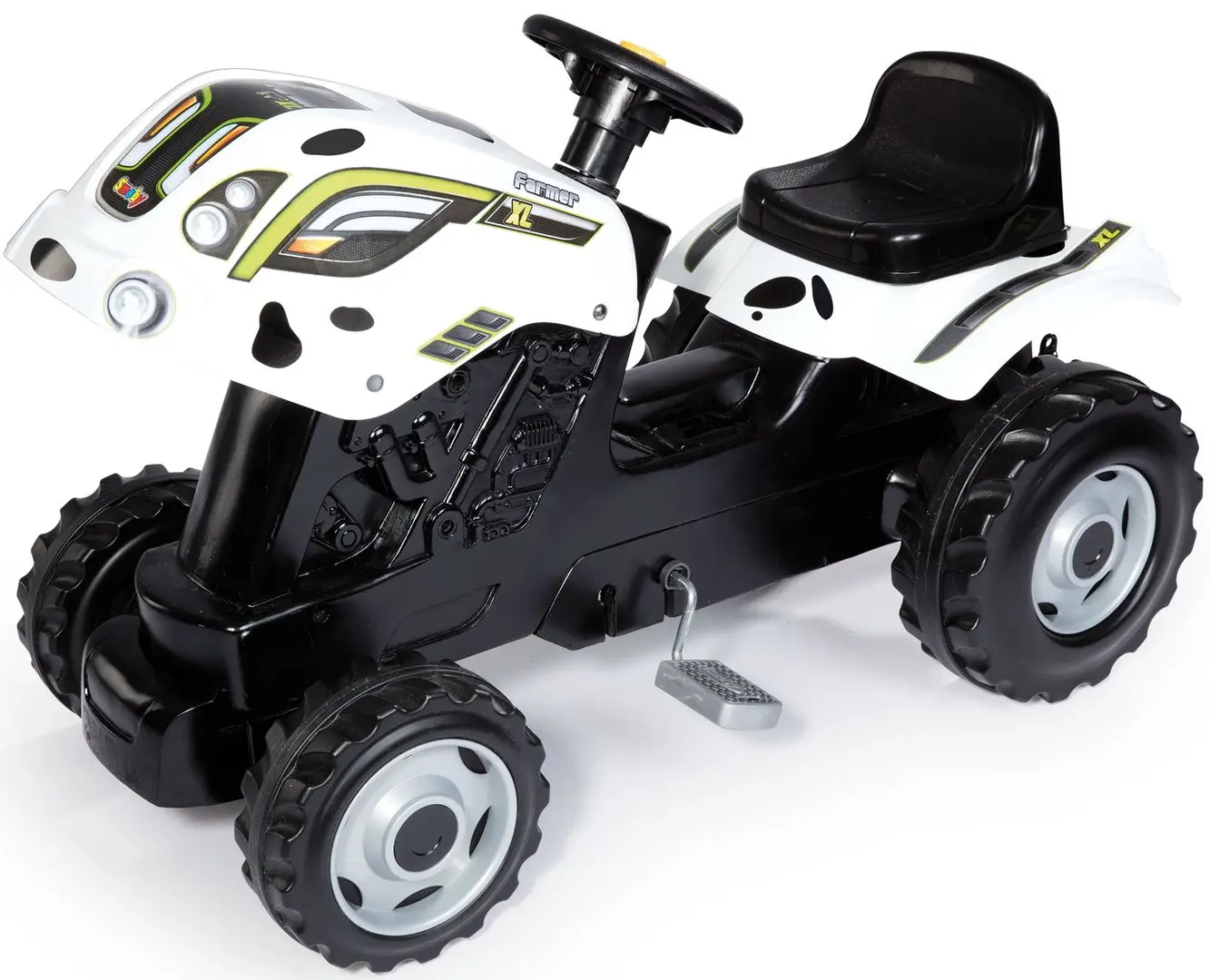 Tractor pedale cu remorca Smoby Cow Farmer XL (White)