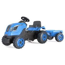 Tractor cu pedale si remorca Smoby Farmer XL 710129 (Blue)