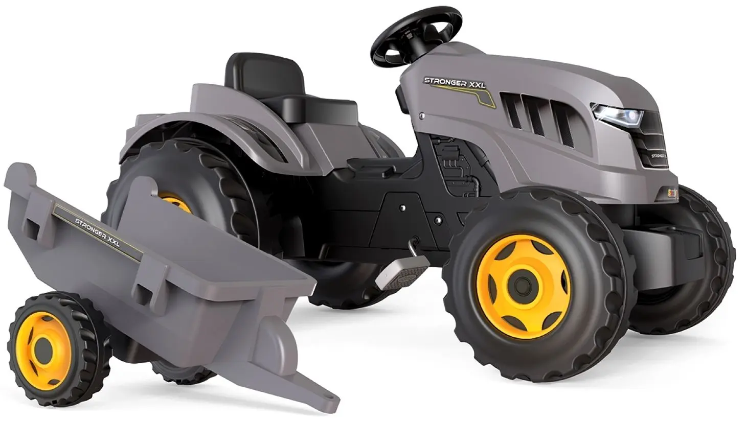 Педальный трактор с прицепом Smoby Stronger XXL 710202 (Grey)