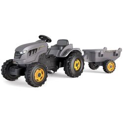 Tractor cu pedale si remorca Smoby Stronger XXL 710202 (Grey)