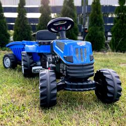 Tractor cu pedale cu remorca Woopie Farmer GoTrac Maxi Plus 505440 (Blue/Black) Thumb