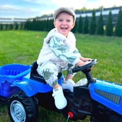 Tractor cu pedale cu remorca Woopie Farmer GoTrac Maxi Plus 505440 (Blue/Black) Thumb