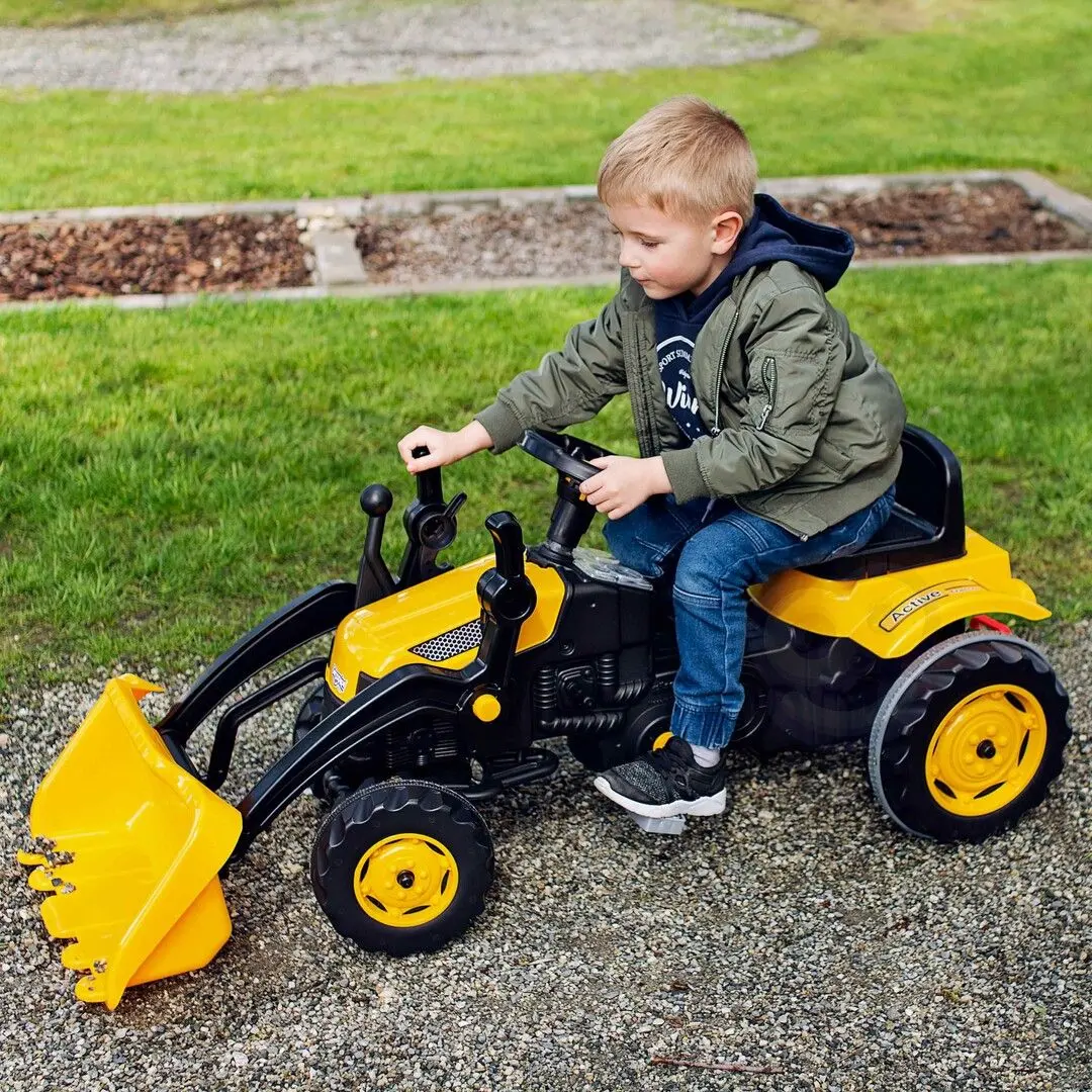 Tractor cu pedale Woopie Farmer MaxTrac Classic (Yellow/Black)
