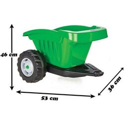 Remorca pentru tractor cu pedale Woopie Active Trailer (Green/Black) Thumb