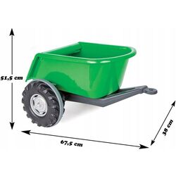 Remorca pentru tractor cu pedale Woopie Super Trailer (Green/Black) Thumb