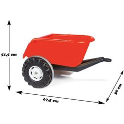 Remorca pentru tractor cu pedale Woopie Super Trailer (Red/Black) Thumb