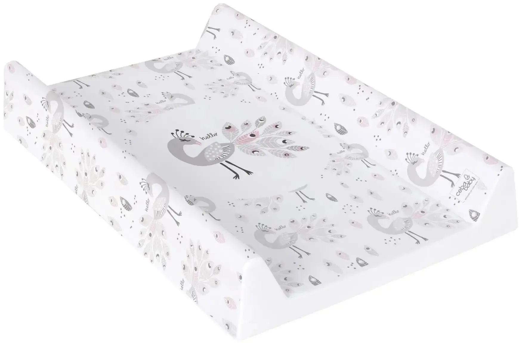Пеленальник Ceba Baby Comfort Lolly Polly Peacock 70x50 (White)