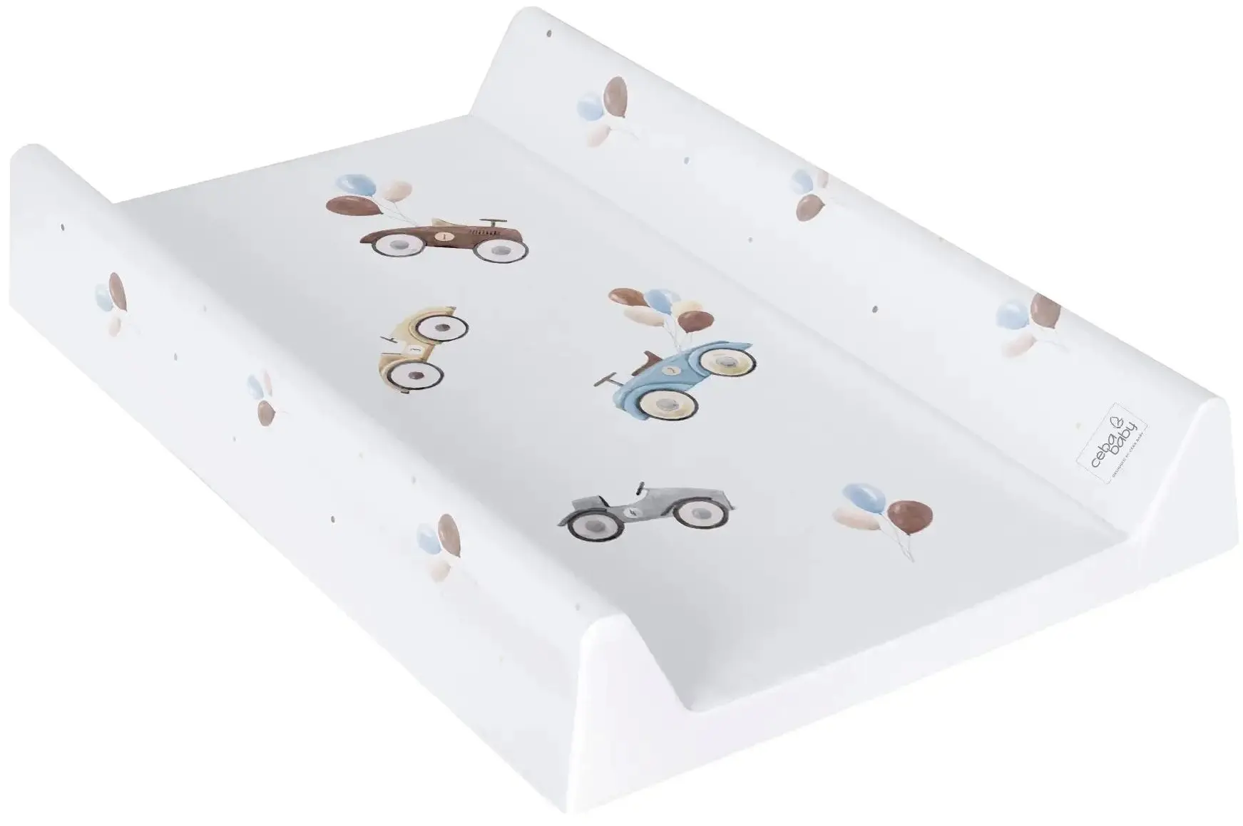 Saltea de infasat Ceba Baby Comfort Retro Cars 70x50 (White)