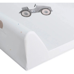 Saltea de infasat Ceba Baby Comfort Retro Cars 70x50 (White) Thumb