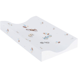 Saltea de infasat Ceba Baby Cosy Retro Cars 70x50 (White) Thumb